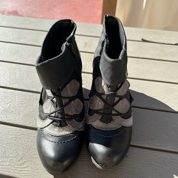 Dkode leather booties Black And Gray Sz 40/9 - Picture 3 of 9